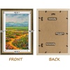 image:imageGolden State Art13x19 Ornate Picture Frame Holds 11x17 PhotoBlack Gold  Includes HD plexiglass frontwhite matbuildin hangers and buttons13x19 Decorative photo frame matted to 11x17Wall mountBlack Gold