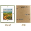 image:imageGolden State Art13x19 Ornate Picture Frame Holds 11x17 PhotoBlack Gold  Includes HD plexiglass frontwhite matbuildin hangers and buttons13x19 Decorative photo frame matted to 11x17Wall mountBlue Gold
