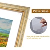 image:imageGolden State Art13x19 Ornate Picture Frame Holds 11x17 PhotoBlack Gold  Includes HD plexiglass frontwhite matbuildin hangers and buttons13x19 Decorative photo frame matted to 11x17Wall mountVintage Gold