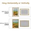 image:imageGolden State Art13x19 Ornate Picture Frame Holds 11x17 PhotoBlack Gold  Includes HD plexiglass frontwhite matbuildin hangers and buttons13x19 Decorative photo frame matted to 11x17Wall mountVintage Gold