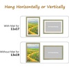 image:imageGolden State Art13x19 Ornate Picture Frame Holds 11x17 PhotoBlack Gold  Includes HD plexiglass frontwhite matbuildin hangers and buttons13x19 Decorative photo frame matted to 11x17Wall mountDistressed Blue Gold