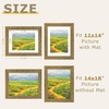 image:imageGolden State Art16x20 Ornate Picture Frame Holds 12x16 PhotoBronze  Includes HD plexiglasswhite matbuildin hangers16x20 Decorative photo frame matted to 12x16Wall mountEmbossed designBronze
