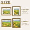 image:imageGolden State Art16x20 Ornate Picture Frame Holds 12x16 PhotoBronze  Includes HD plexiglasswhite matbuildin hangers16x20 Decorative photo frame matted to 12x16Wall mountEmbossed designBronze