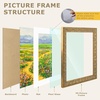 image:imageGolden State Art16x20 Ornate Picture Frame Holds 12x16 PhotoBronze  Includes HD plexiglasswhite matbuildin hangers16x20 Decorative photo frame matted to 12x16Wall mountEmbossed designBronze