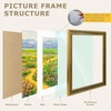image:imageGolden State Art16x20 Ornate Picture Frame Holds 12x16 PhotoGreen Gold  Includes HD plexiglass frontwhite matbuildin hangers and buttons16x20 Decorative photo frame matted to 12x16Wall mountGreen Gold