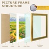 image:imageGolden State Art16x20 Ornate Picture Frame Holds 12x16 PhotoGreen Gold  Includes HD plexiglass frontwhite matbuildin hangers and buttons16x20 Decorative photo frame matted to 12x16Wall mountGreen Gold