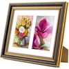 image:imageGolden State Art8x10 Collage Picture Frame Holds Two 4x6 PhotosPink Gold  Includes easel backHD plexiglass frontbuildin hangers and buttonsDesktopwall mount8x10 Decorative photo frame10 PacksBlack Gold