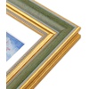 image:imageGolden State Art8x10 Collage Picture Frame Holds Two 4x6 PhotosPink Gold  Includes easel backHD plexiglass frontbuildin hangers and buttonsDesktopwall mount8x10 Decorative photo frame10 PacksGreen Gold