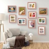 image:imageGolden State Art8x10 Collage Picture Frame Holds Two 4x6 PhotosPink Gold  Includes easel backHD plexiglass frontbuildin hangers and buttonsDesktopwall mount8x10 Decorative photo frame10 PacksPink Gold