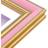 image:imageGolden State Art8x10 Collage Picture Frame Holds Two 4x6 PhotosPink Gold  Includes easel backHD plexiglass frontbuildin hangers and buttonsDesktopwall mount8x10 Decorative photo frame10 PacksPink Gold
