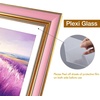 image:imageGolden State Art8x10 Collage Picture Frame Holds Two 4x6 PhotosPink Gold  Includes easel backHD plexiglass frontbuildin hangers and buttonsDesktopwall mount8x10 Decorative photo frame10 PacksPink Gold
