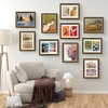 image:imageGolden State Art8x10 Collage Picture Frame Holds Two 4x6 PhotosPink Gold  Includes easel backHD plexiglass frontbuildin hangers and buttonsDesktopwall mount8x10 Decorative photo frame10 PacksBlack Gold