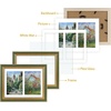 image:imageGolden State Art8x10 Collage Picture Frame Holds Two 4x6 PhotosPink Gold  Includes easel backHD plexiglass frontbuildin hangers and buttonsDesktopwall mount8x10 Decorative photo frame10 PacksGreen Gold