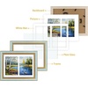 image:imageGolden State Art8x10 Collage Picture Frame Holds Two 4x6 PhotosPink Gold  Includes easel backHD plexiglass frontbuildin hangers and buttonsDesktopwall mount8x10 Decorative photo frame10 PacksBlue Gold
