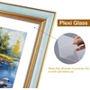 image:imageGolden State Art8x10 Collage Picture Frame Holds Two 4x6 PhotosPink Gold  Includes easel backHD plexiglass frontbuildin hangers and buttonsDesktopwall mount8x10 Decorative photo frame10 PacksBlue Gold