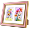 image:imageGolden State Art8x10 Collage Picture Frame Holds Two 4x6 PhotosPink Gold  Includes easel backHD plexiglass frontbuildin hangers and buttonsDesktopwall mount8x10 Decorative photo frame10 PacksPink Gold