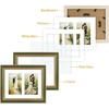 image:imageGolden State Art8x10 Collage Picture Frame Holds Two 4x6 PhotosPink Gold  Includes easel backHD plexiglass frontbuildin hangers and buttonsDesktopwall mount8x10 Decorative photo frame10 PacksGreen Gold