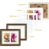 image:imageGolden State Art8x10 Collage Picture Frame Holds Two 4x6 PhotosPink Gold  Includes easel backHD plexiglass frontbuildin hangers and buttonsDesktopwall mount8x10 Decorative photo frame10 PacksBlack Gold