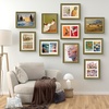 image:imageGolden State Art8x10 Collage Picture Frame Holds Two 4x6 PhotosPink Gold  Includes easel backHD plexiglass frontbuildin hangers and buttonsDesktopwall mount8x10 Decorative photo frame10 PacksGreen Gold