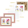 image:imageGolden State Art8x10 Collage Picture Frame Holds Two 4x6 PhotosPink Gold  Includes easel backHD plexiglass frontbuildin hangers and buttonsDesktopwall mount8x10 Decorative photo frame10 PacksPink Gold
