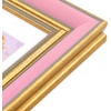 image:imageGolden State Art8x10 Collage Picture Frame Holds Two 4x6 PhotosPink Gold  Includes easel backHD plexiglass frontbuildin hangers and buttonsDesktopwall mount8x10 Decorative photo frame10 PacksPink Gold