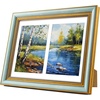 image:imageGolden State Art8x10 Collage Picture Frame Holds Two 4x6 PhotosPink Gold  Includes easel backHD plexiglass frontbuildin hangers and buttonsDesktopwall mount8x10 Decorative photo frame10 PacksBlue Gold