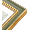 image:imageGolden State Art8x10 Collage Picture Frame Holds Two 4x6 PhotosPink Gold  Includes easel backHD plexiglass frontbuildin hangers and buttonsDesktopwall mount8x10 Decorative photo frame10 PacksGreen Gold