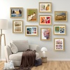 image:imageGolden State Art8x10 Collage Picture Frame Holds Two 4x6 PhotosPink Gold  Includes easel backHD plexiglass frontbuildin hangers and buttonsDesktopwall mount8x10 Decorative photo frame10 PacksVintage Gold