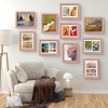 image:imageGolden State Art8x10 Collage Picture Frame Holds Two 4x6 PhotosPink Gold  Includes easel backHD plexiglass frontbuildin hangers and buttonsDesktopwall mount8x10 Decorative photo frame10 PacksPink Gold