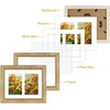 image:imageGolden State Art8x10 Collage Picture Frame Holds Two 4x6 PhotosPink Gold  Includes easel backHD plexiglass frontbuildin hangers and buttonsDesktopwall mount8x10 Decorative photo frame10 PacksVintage Gold