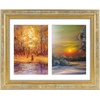 image:imageGolden State Art8x10 Collage Picture Frame Holds Two 4x6 PhotosPink Gold  Includes easel backHD plexiglass frontbuildin hangers and buttonsDesktopwall mount8x10 Decorative photo frame10 PacksVintage Gold