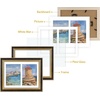 image:imageGolden State Art8x10 Collage Picture Frame Holds Two 4x6 PhotosPink Gold  Includes easel backHD plexiglass frontbuildin hangers and buttonsDesktopwall mount8x10 Decorative photo frame10 PacksBlack Gold