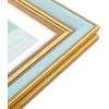 image:imageGolden State Art8x10 Collage Picture Frame Holds Two 4x6 PhotosPink Gold  Includes easel backHD plexiglass frontbuildin hangers and buttonsDesktopwall mount8x10 Decorative photo frame10 PacksBlue Gold