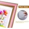 image:imageGolden State Art8x10 Collage Picture Frame Holds Two 4x6 PhotosPink Gold  Includes easel backHD plexiglass frontbuildin hangers and buttonsDesktopwall mount8x10 Decorative photo frame10 PacksPink Gold