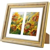 image:imageGolden State Art8x10 Collage Picture Frame Holds Two 4x6 PhotosPink Gold  Includes easel backHD plexiglass frontbuildin hangers and buttonsDesktopwall mount8x10 Decorative photo frame10 PacksVintage Gold