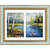 image:imageGolden State Art8x10 Collage Picture Frame Holds Two 4x6 PhotosPink Gold  Includes easel backHD plexiglass frontbuildin hangers and buttonsDesktopwall mount8x10 Decorative photo frame10 PacksBlue Gold