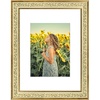 image:imageGolden State Art 11x14 Boho Frame White Mat for 8x10 Picture Antique Gold  Real Glass Fits 8x10 Photo Art Poster or Print Display Finish 125 Inch Frame Border Wall Mount DisplayAntique Gold With Cream