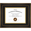 image:imageGolden State Art 11x14 Frame for 85x11 Diploma Dark Gold Color Real Glass  Includes Black Over Gold Double MatFits 85x11 Certificate Document Photo Picture Wall MountBlack With Antique Gold Trim
