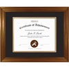 image:imageGolden State Art 11x14 Frame for 85x11 Diploma Dark Gold Color Real Glass  Includes Black Over Gold Double MatFits 85x11 Certificate Document Photo Picture Wall MountDark Gold