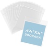 image:imageGolden State Art 4x4 Clear Zip Plastic Bags 200 Pack  Reclosable Zipper Plastic Bags For Cookie Bakery Candy amp Snacks
