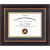 image:imageGolden State Art 8x10 Frame Navy Over Gold Double Mat For 6x8 Diploma  Real Glass Black Gold amp Burgundy Color Photo Frame Fits 8x10 6x8 Document CertificatePicture Wall Mount Or TabletopDouble Mat Navy BlueGold