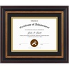 image:imageGolden State Art 8x10 Frame Navy Over Gold Double Mat For 6x8 Diploma  Real Glass Black Gold amp Burgundy Color Photo Frame Fits 8x10 6x8 Document CertificatePicture Wall Mount Or TabletopDouble Mat BlackGold