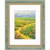 image:imageGolden State Art13x19 Ornate Picture Frame Holds 11x17 PhotoBlack Gold  Includes HD plexiglass frontwhite matbuildin hangers and buttons13x19 Decorative photo frame matted to 11x17Wall mountDistressed Blue Gold