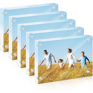 image:image5 Pack 4x6 Clear Acrylic Picture Frame Acrylic Front Tabletop Display  Tabletop Display Photo Art or Print Display Acrylic Picture Frame4x6