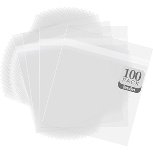 image:image8x8 inches Clear Plastic Sleeves for PhotosResealable Adhesive100 Pack  Clear Bags for Pictures Art Prints Framing Mats Mattes Bag Size 8 14 x 8 14 Inches for 8x8 Mats8x8