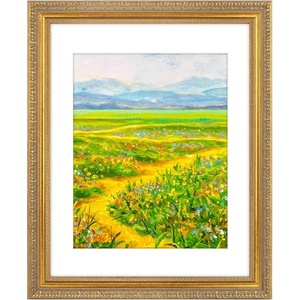 image:imageGolden State Art 18x24 Distressed Gold Frame White Mat for 16x20 Plexiglass  Plexiglass Fits 16x20 Picture Art Poster or Print Display or 18x24 Without Mat Ornate Vintage Photo FrameAntique Gold