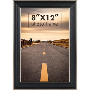 image:imageGolden State Art 8x12 Poster Frame Dark Gold Brown amp Bronze Real Glass  Horizontal or Vertical Display Wall Mount Display Photo Art Picture or Print Home or officeSilverbeigeBlack