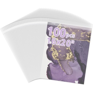 image:imageGolden State Art Acid Free Crystal Sealed Clear Bags 11x17 inches 100 Pack  Clear Sleeves Storage Bags For 11x17 Art Prints Photos16x20