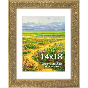 image:imageGolden State Art16x20 Ornate Picture Frame Holds 12x16 PhotoBronze  Includes HD plexiglasswhite matbuildin hangers16x20 Decorative photo frame matted to 12x16Wall mountEmbossed designBronze