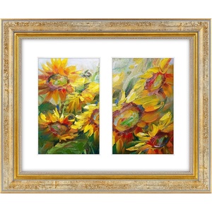 image:imageGolden State Art8x10 Collage Picture Frame Holds Two 4x6 PhotosPink Gold  Includes easel backHD plexiglass frontbuildin hangers and buttonsDesktopwall mount8x10 Decorative photo frame10 PacksVintage Gold